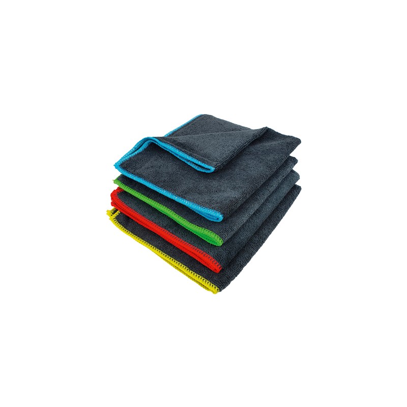 LAVETTE MICROFIBRE GRAPHITE - 38x38CM - LOT DE 5 -