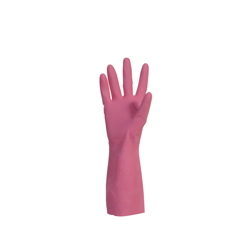 GANT DE MÉNAGE LATEX ROSE - TAILLE L -
