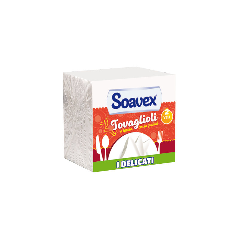 SERVIETTES BLANCHES - I DELICATI - 75 SERVIETTES