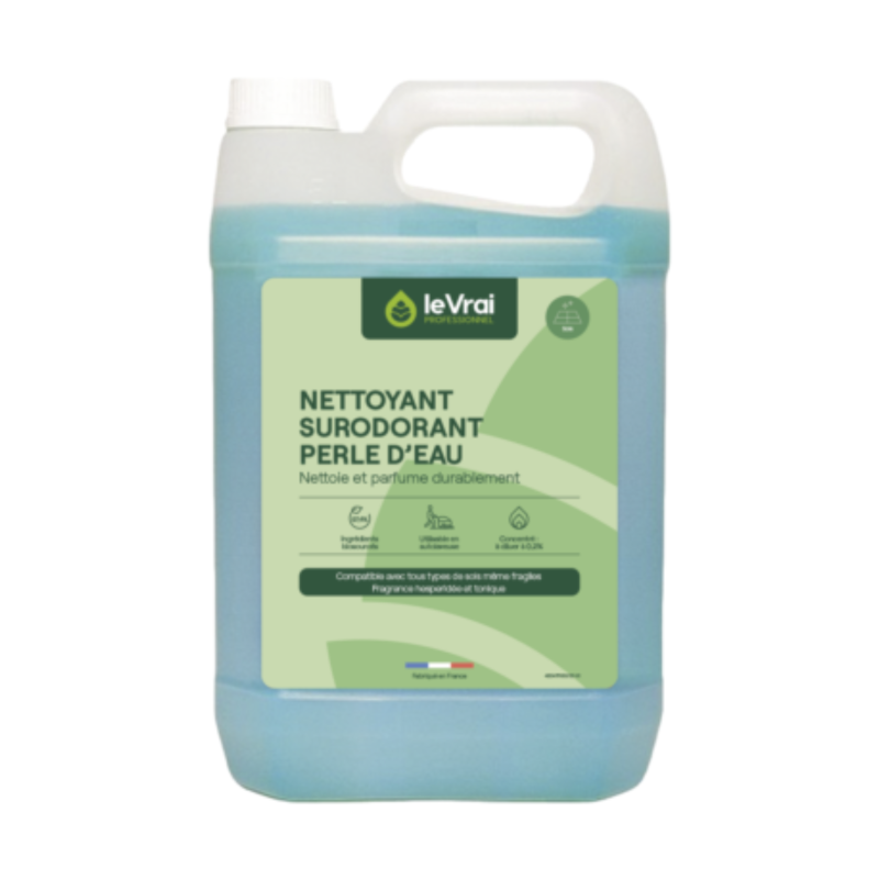 DETERGENT SOLS PARFUMANT NEUTRE - PERLE D'EAU - LE VRAI - 5L -