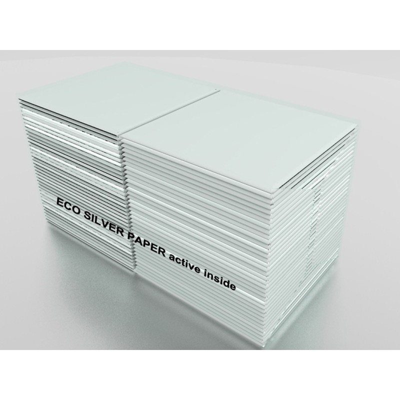 PAPIER HYGIENIQUE PLAT EN V - Papier hygiénique plat en V traité Eco Silver Paper® en pure cellulose blanc, 240 feuilles.