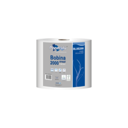BOBINE D'ESSUYAGE LISSE - 2000 FEUILLES - ECOLABEL - Bobine papiers cellulose blanche lisse. Dévidage central et externe.Ecolab